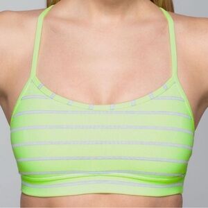 Lululemon Athletica Green and Gray Sports Bra Size 4